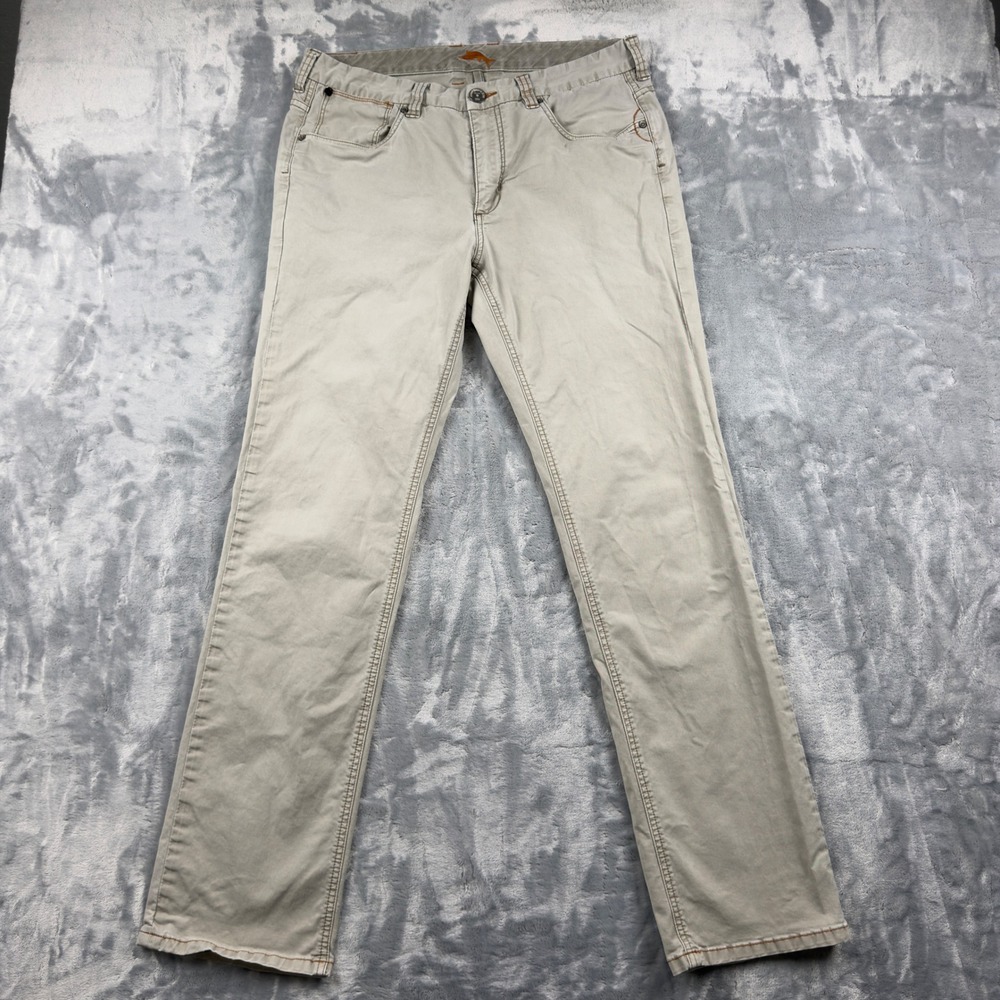 Tommy Bahama Jeans Mens 36x32 Khaki Tan Straight Leg Pants Casual Twill Trousers